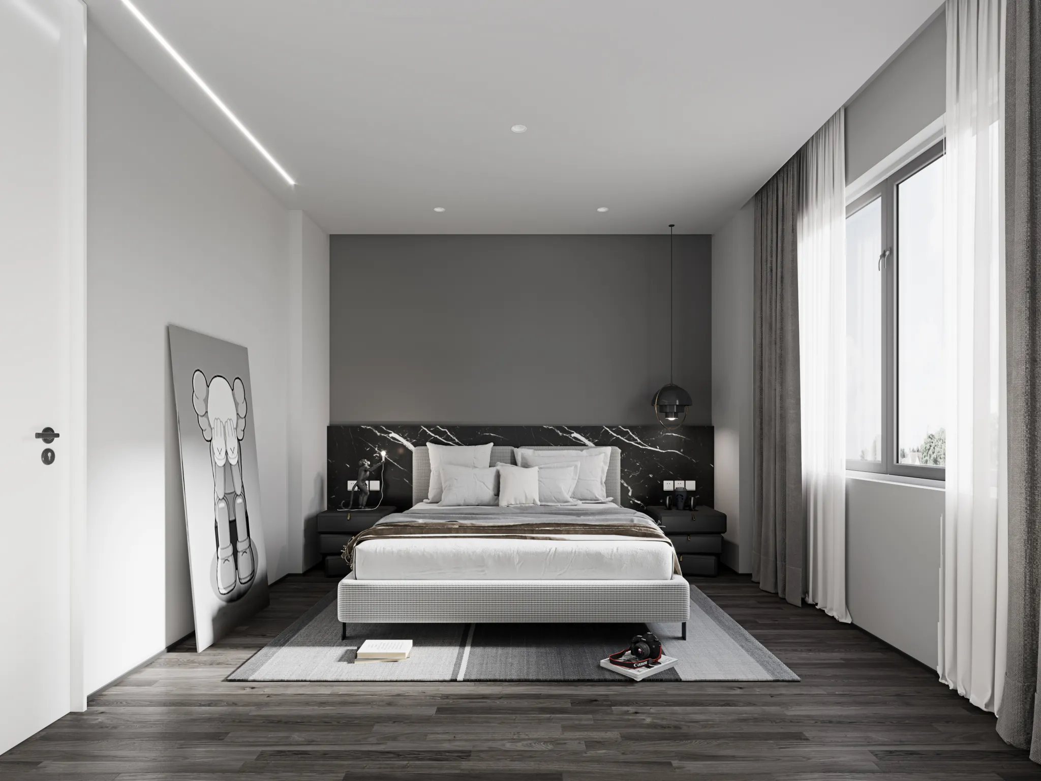 Corona Render Scene – Bedroom 3D Models – 0089