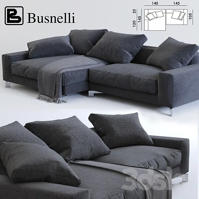 Furniture – Sofa 3D Models – Corner sofa Busnelli