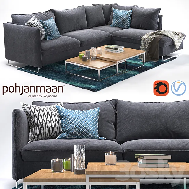 Furniture – Sofa 3D Models – Corner sofa Flipper