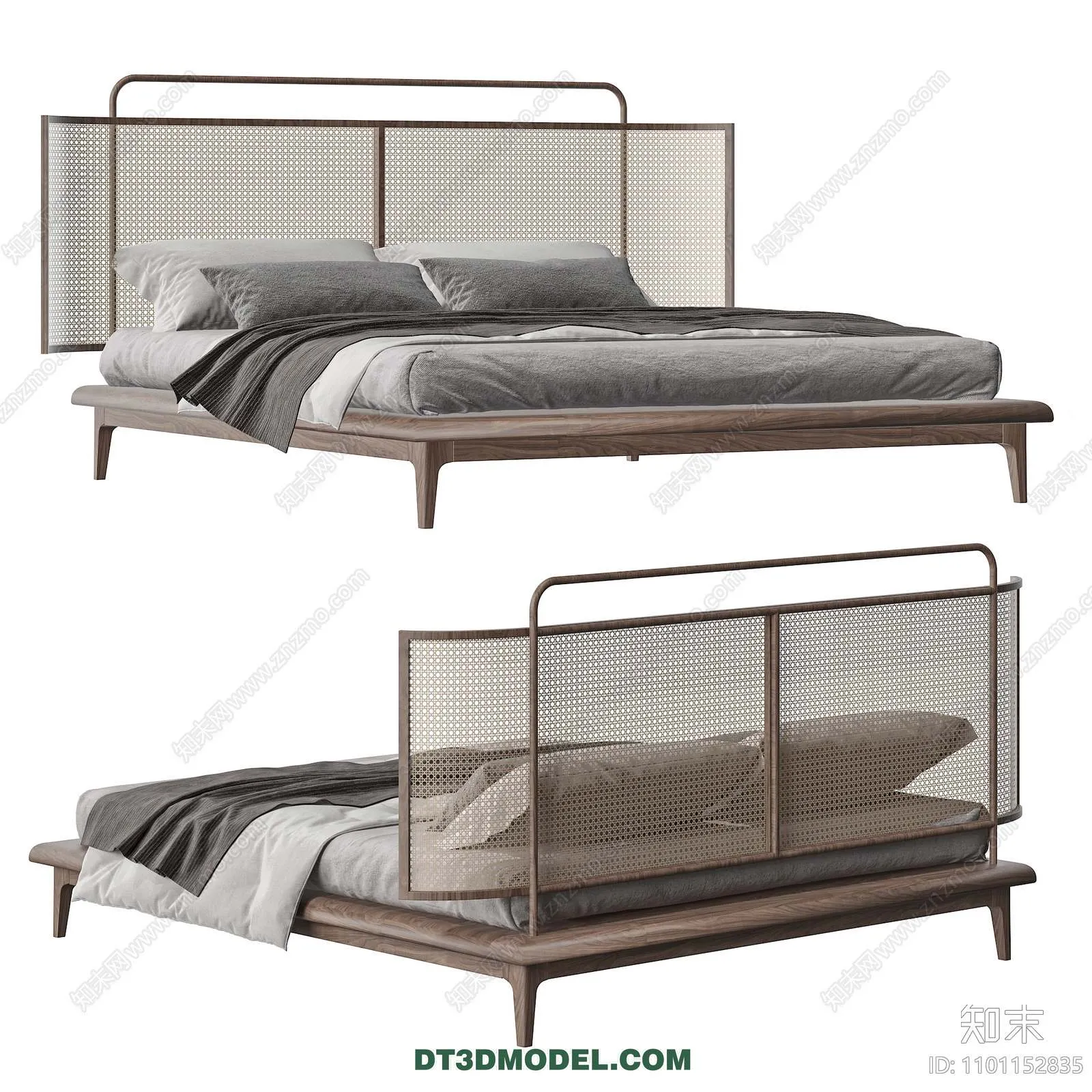 Double Bed 3D Models – 0006