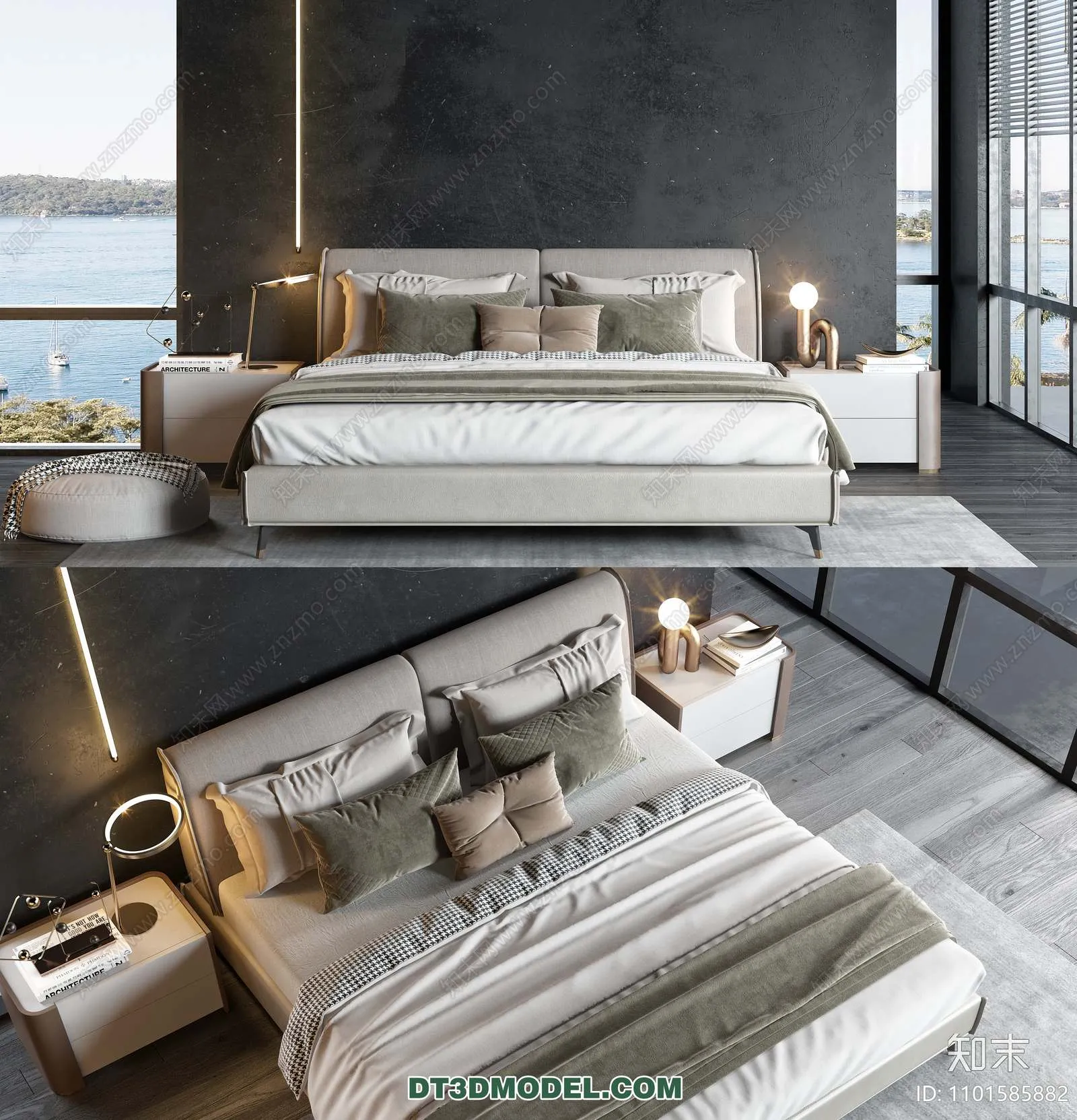 Double Bed 3D Models – 0007