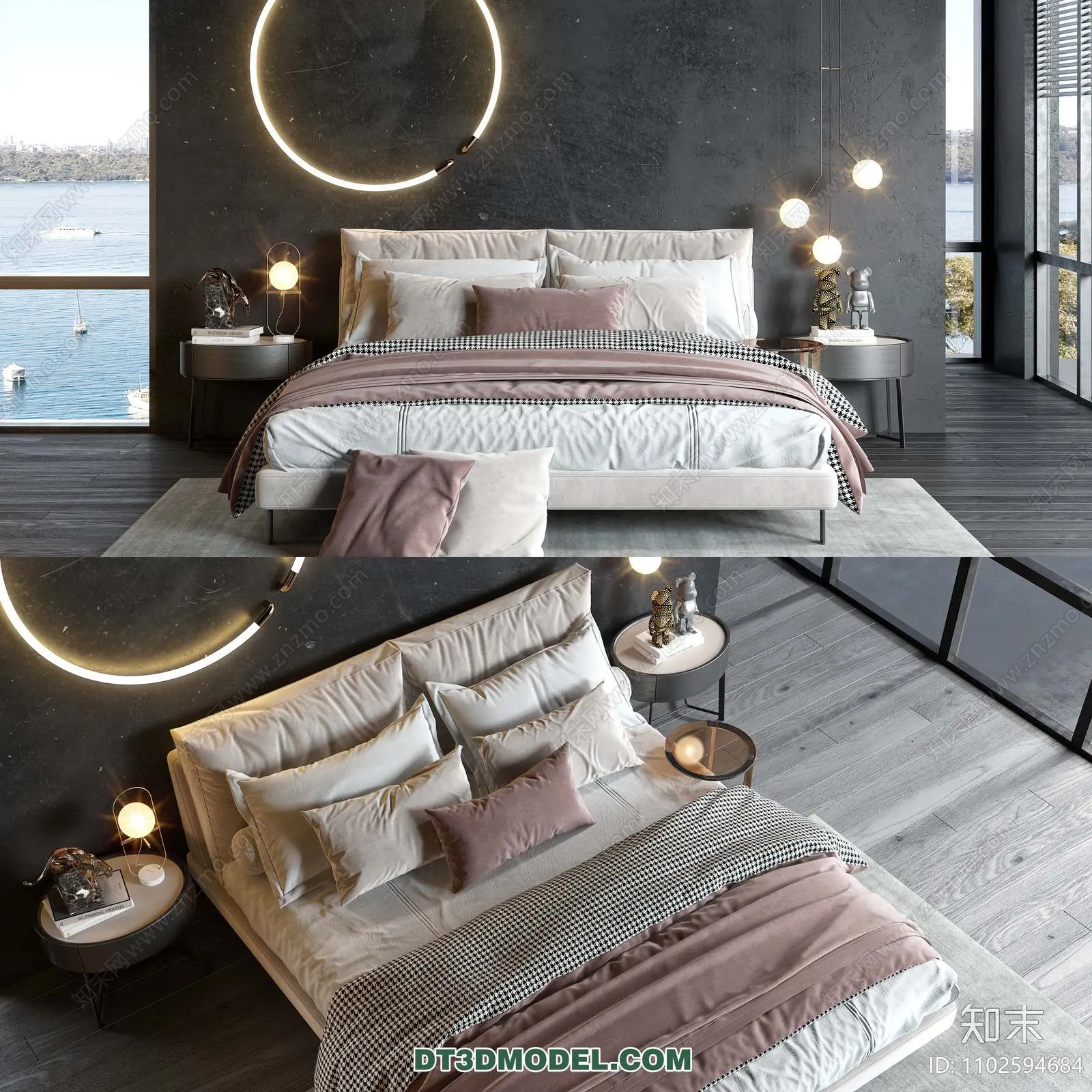 Double Bed 3D Models – 0008