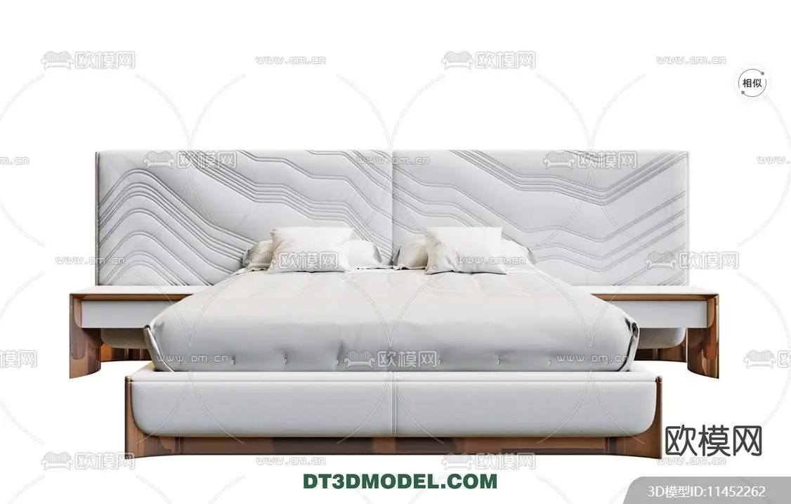 Double Bed 3D Models – 0014