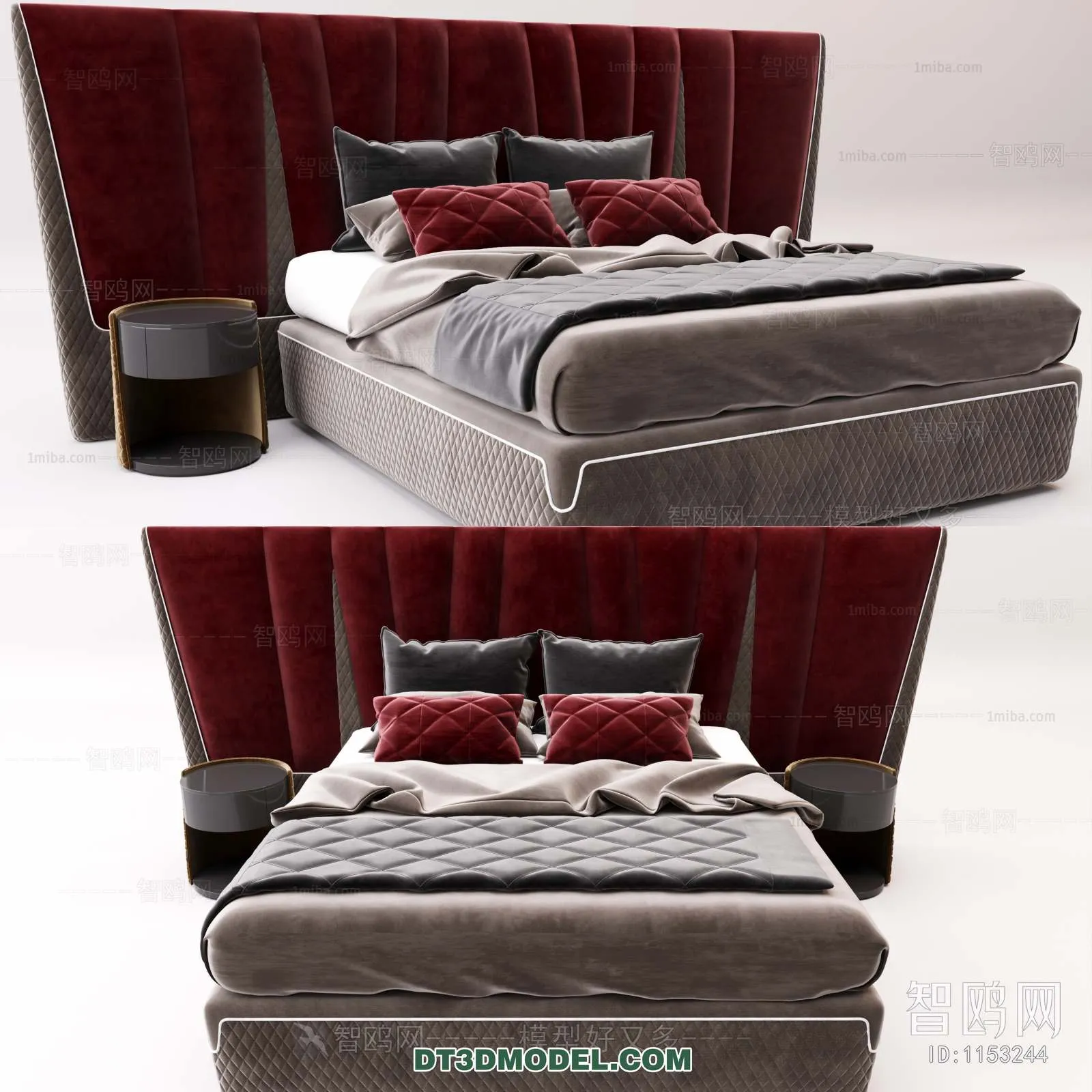 Double Bed 3D Models – 0017