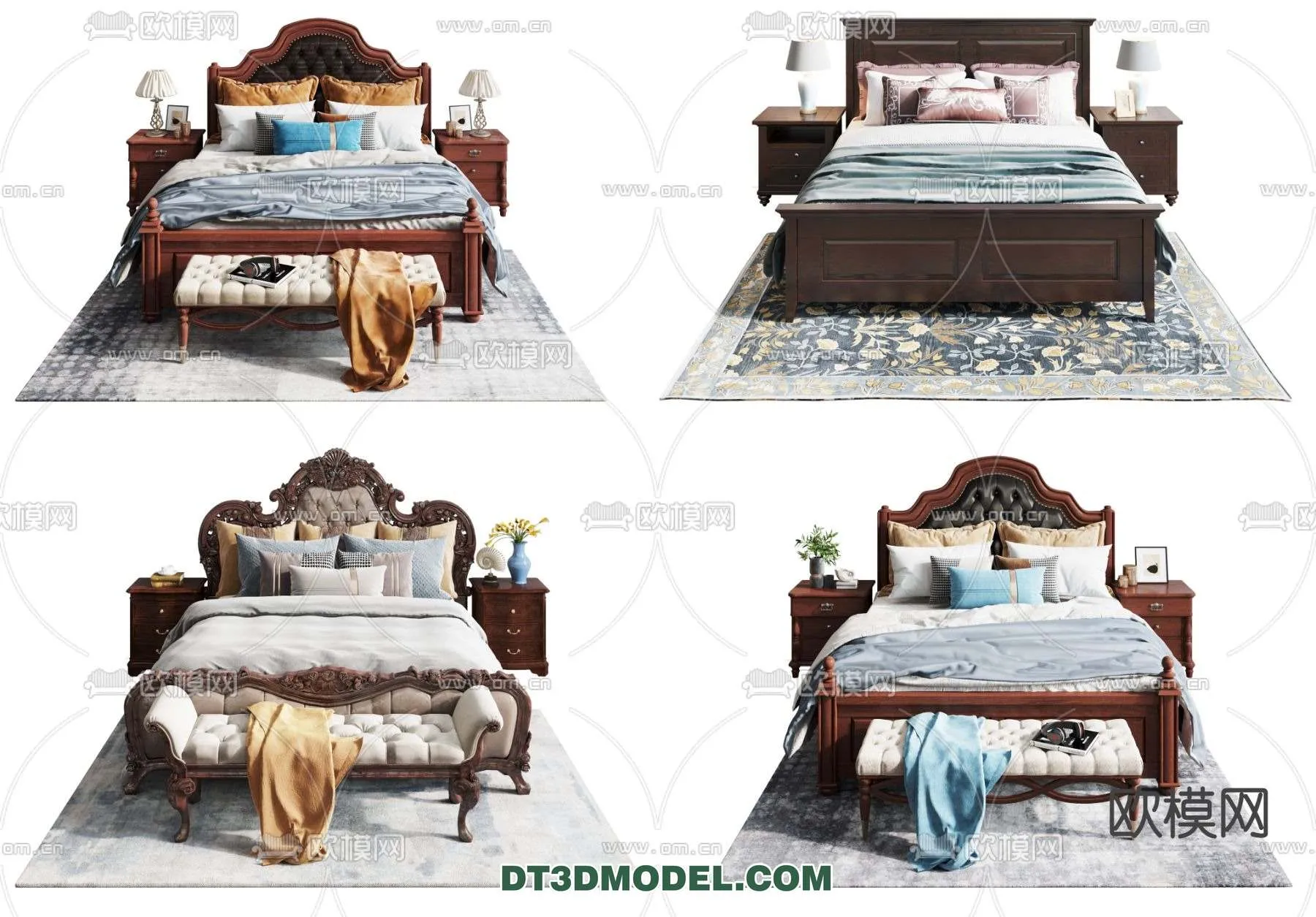 Double Bed 3D Models – 0020