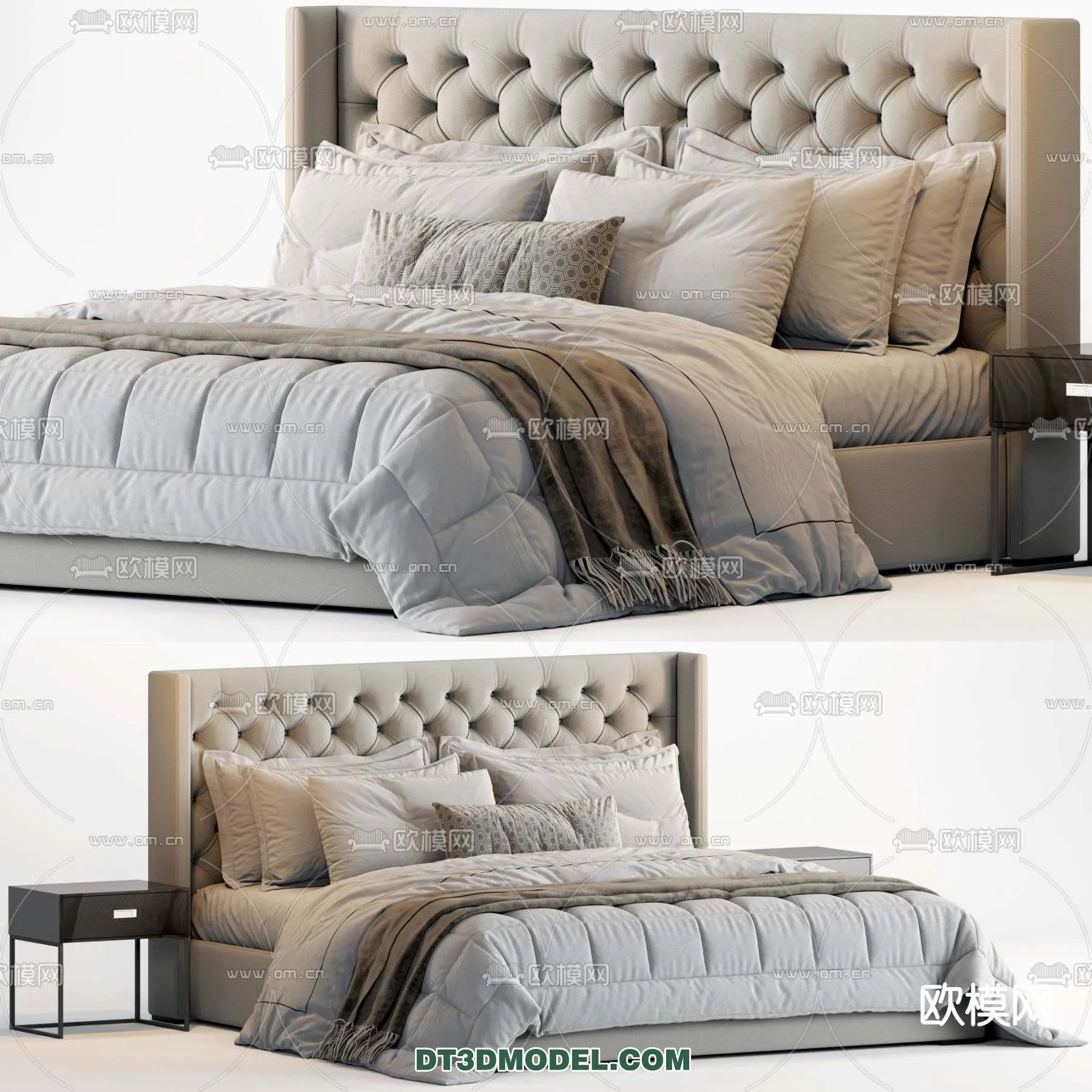 Double Bed 3D Models – 0022