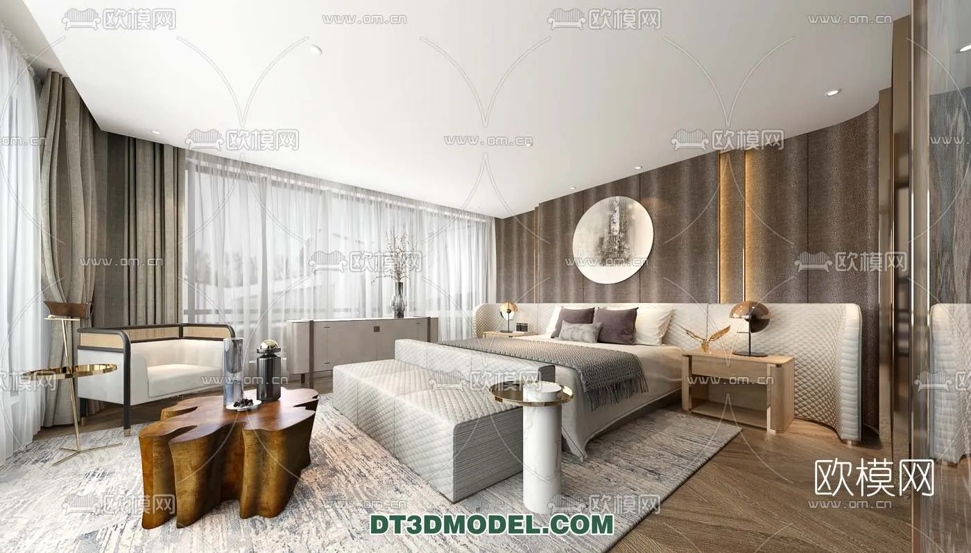 Double Bed 3D Models – 0026