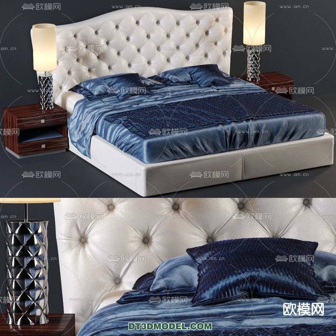 Double Bed 3D Models – 0028