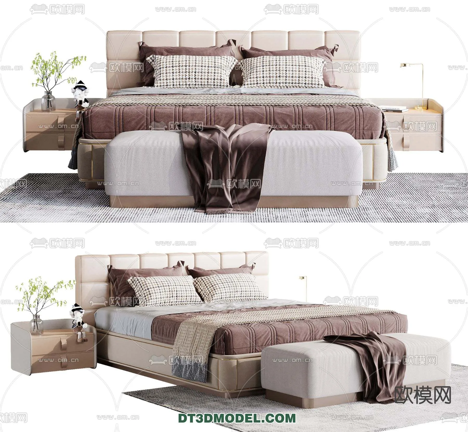Double Bed 3D Models – 0030