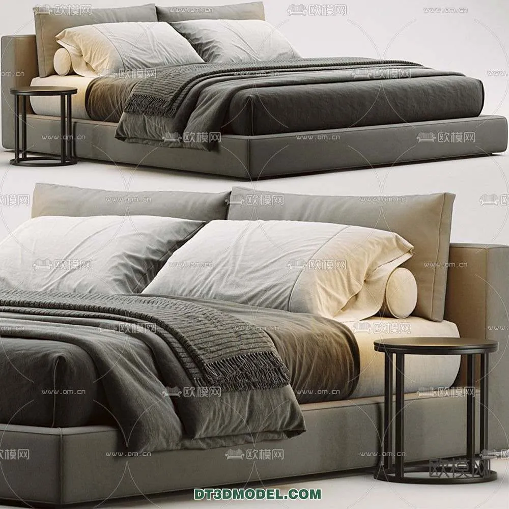 Double Bed 3D Models – 0031