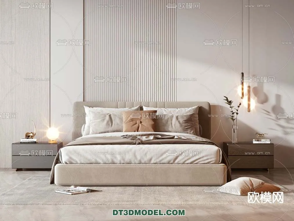 Double Bed 3D Models – 0032