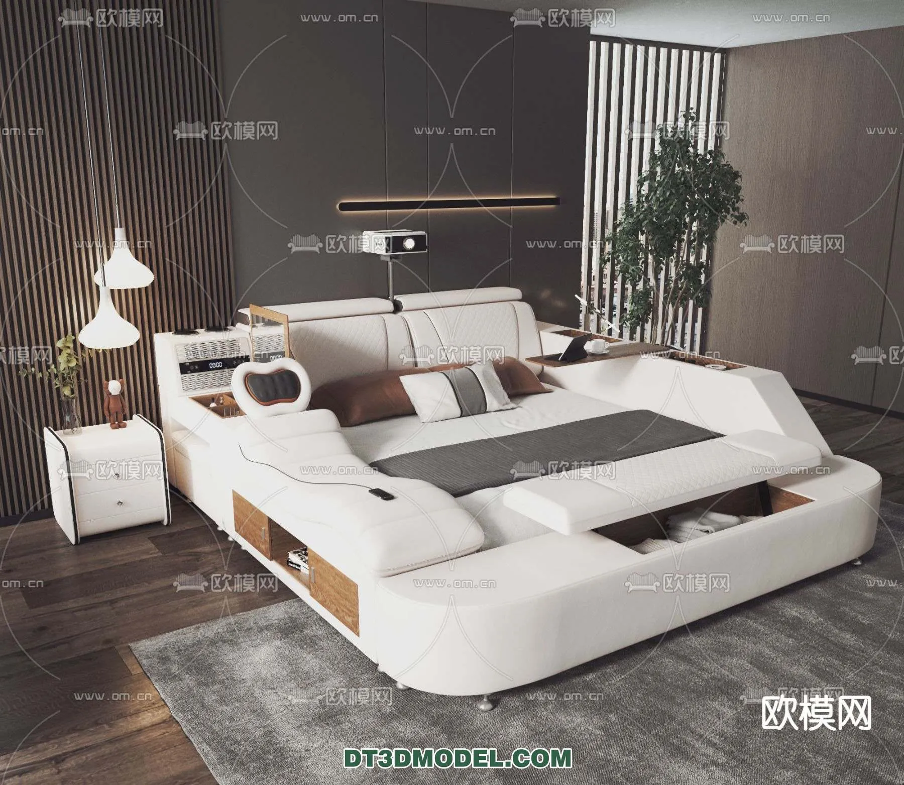 Double Bed 3D Models – 0033