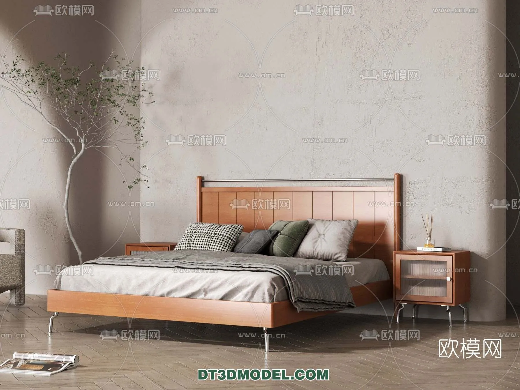 Double Bed 3D Models – 0034
