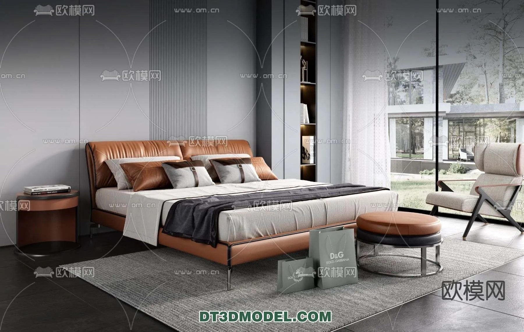 Double Bed 3D Models – 0038