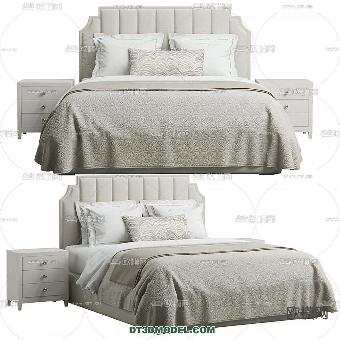 Double Bed 3D Models – 0039
