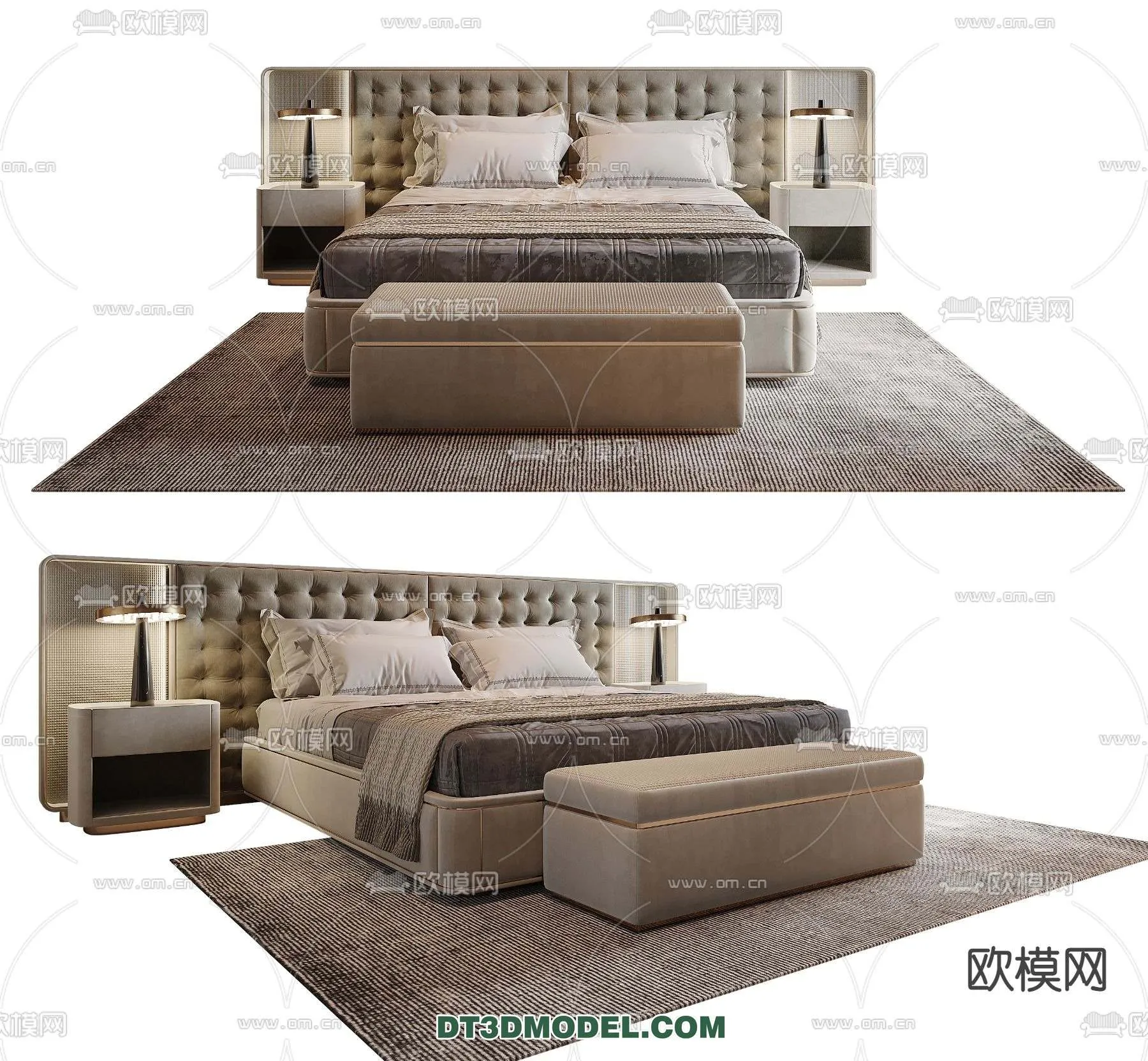 Double Bed 3D Models – 0041