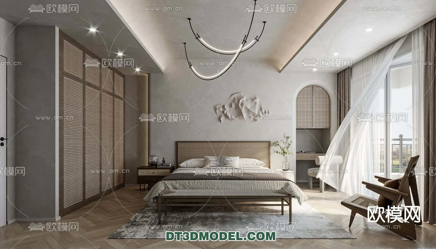 Double Bed 3D Models – 0043
