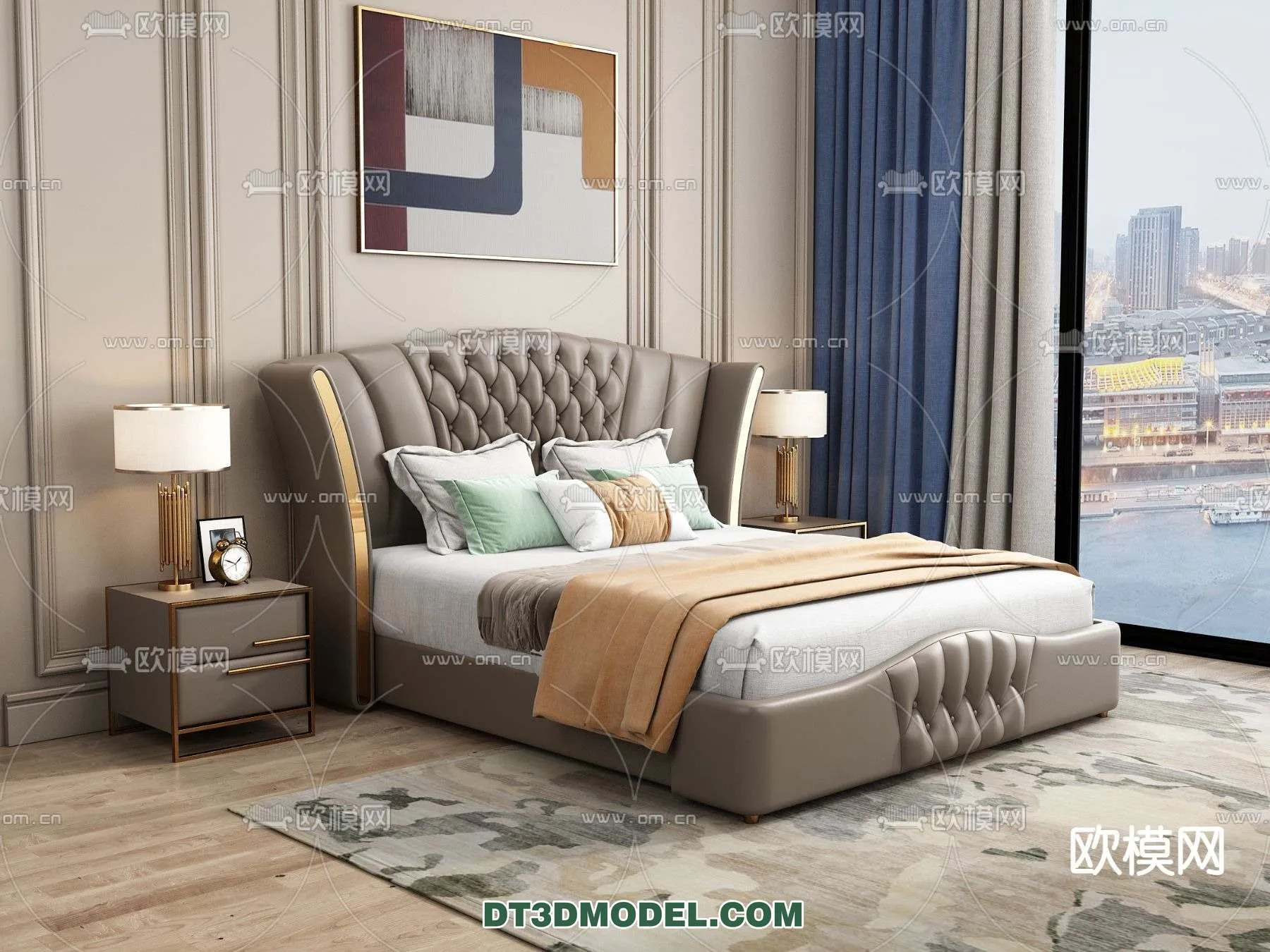 Double Bed 3D Models – 0044