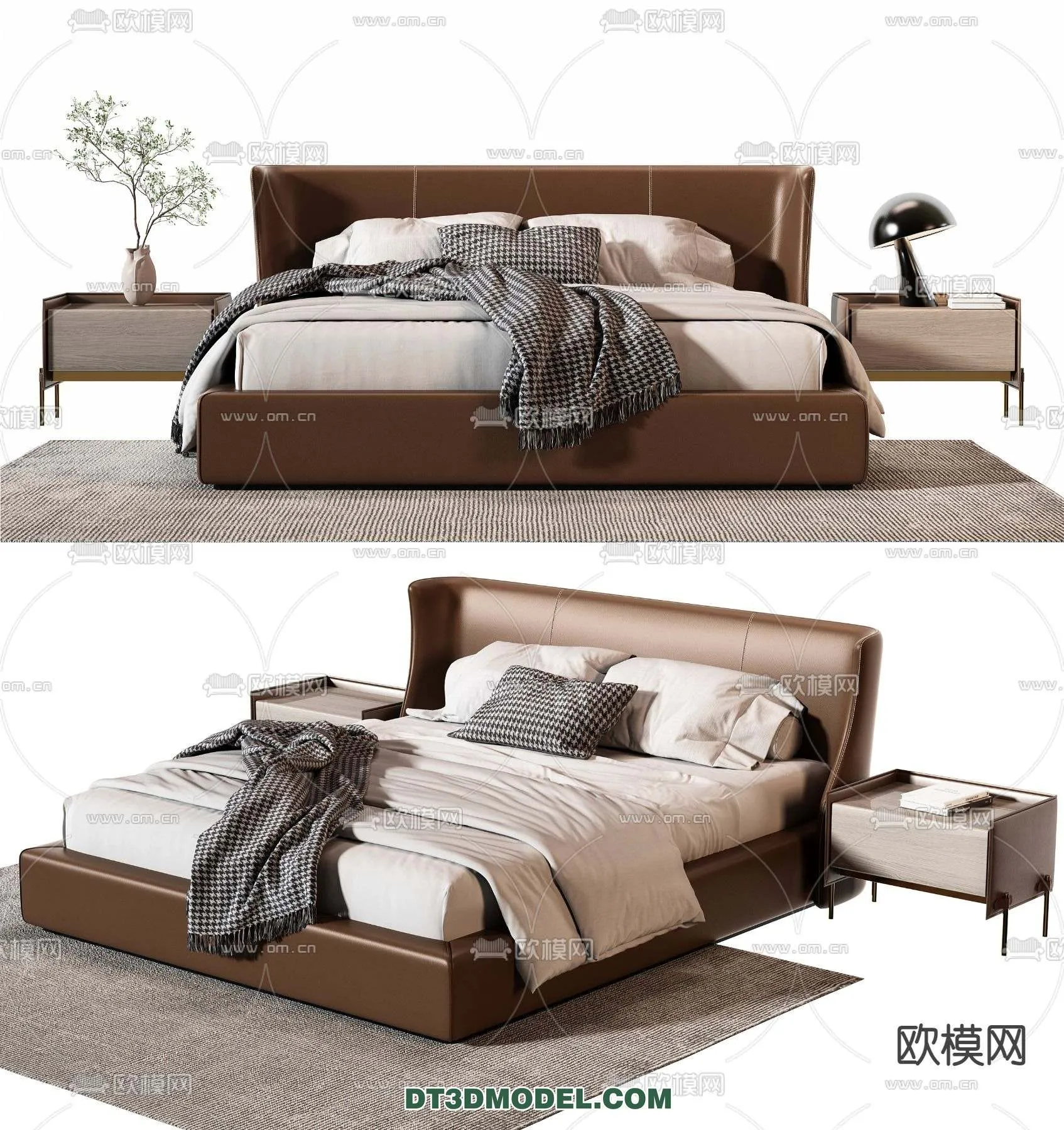 Double Bed 3D Models – 0046