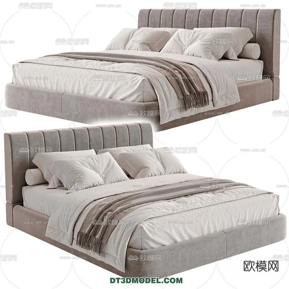 Double Bed 3D Models – 0047