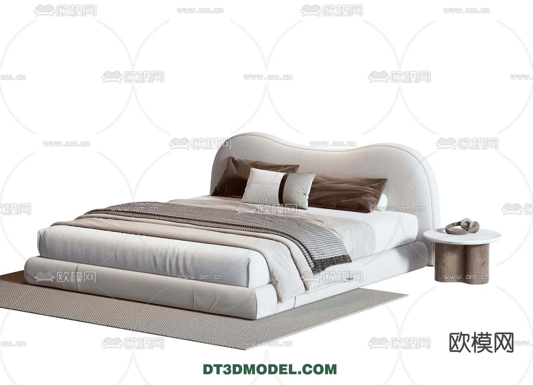 Double Bed 3D Models – 0049