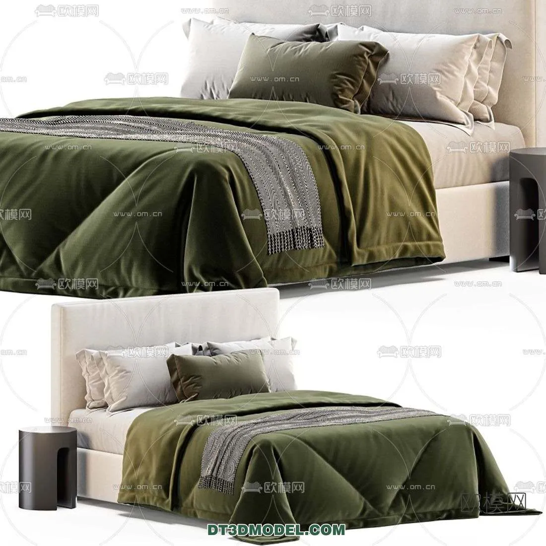 Double Bed 3D Models – 0053