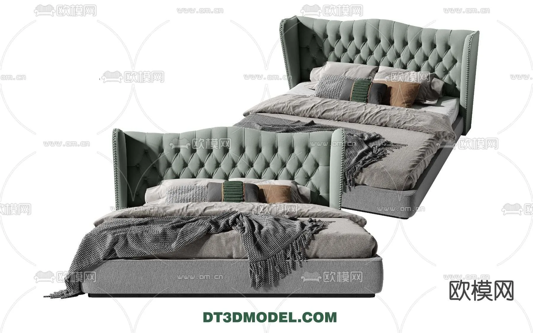 Double Bed 3D Models – 0055