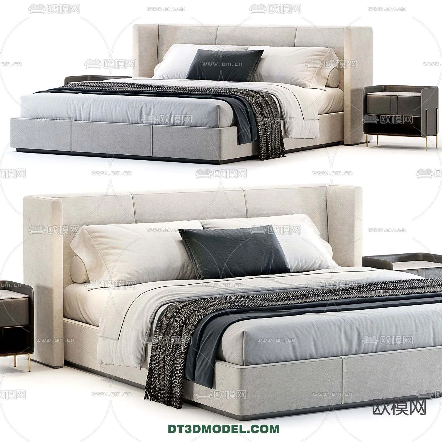 Double Bed 3D Models – 0061