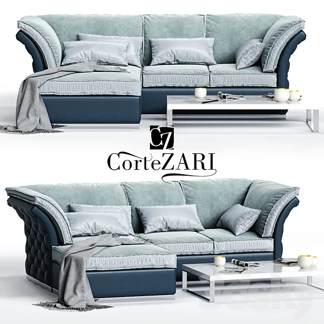 Furniture – Sofa 3D Models – CorteZari Tiago corner sofa