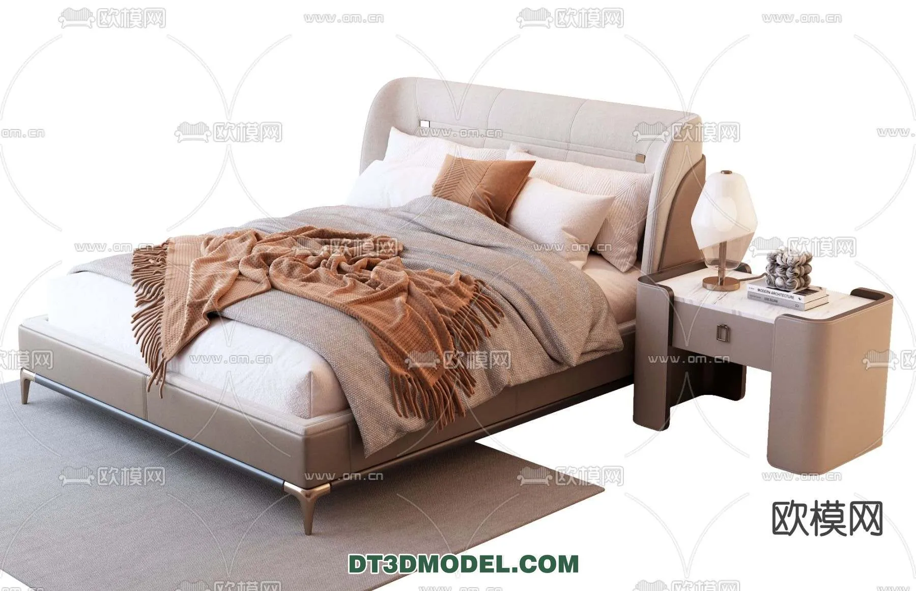 Double Bed 3D Models – 0063