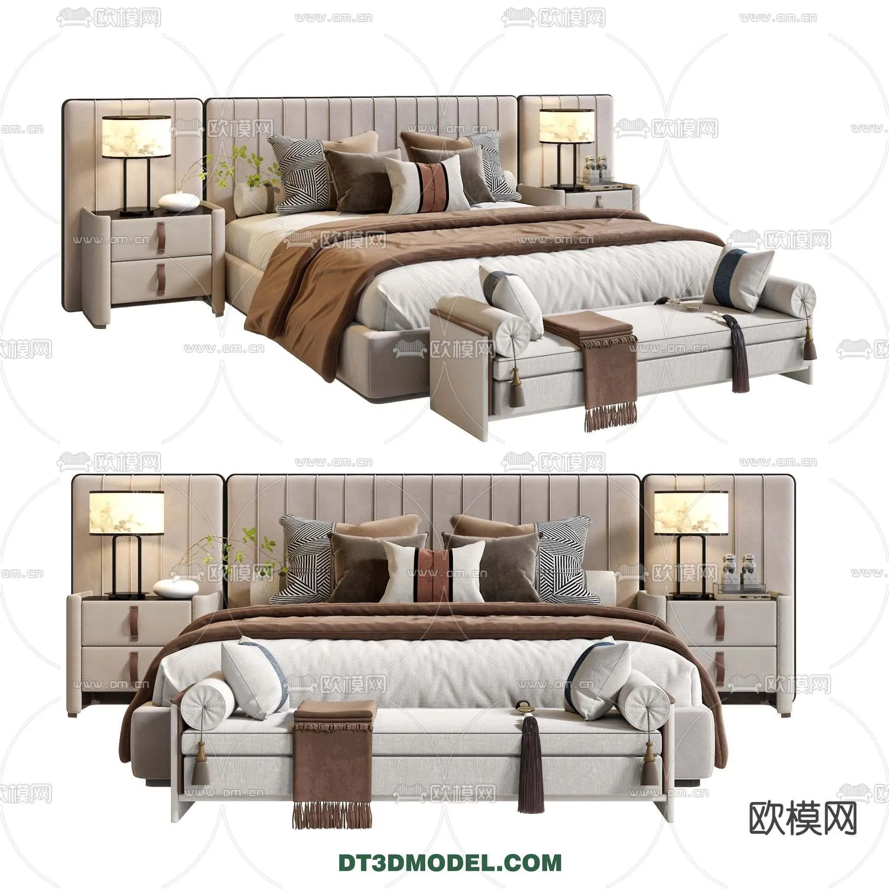 Double Bed 3D Models – 0065