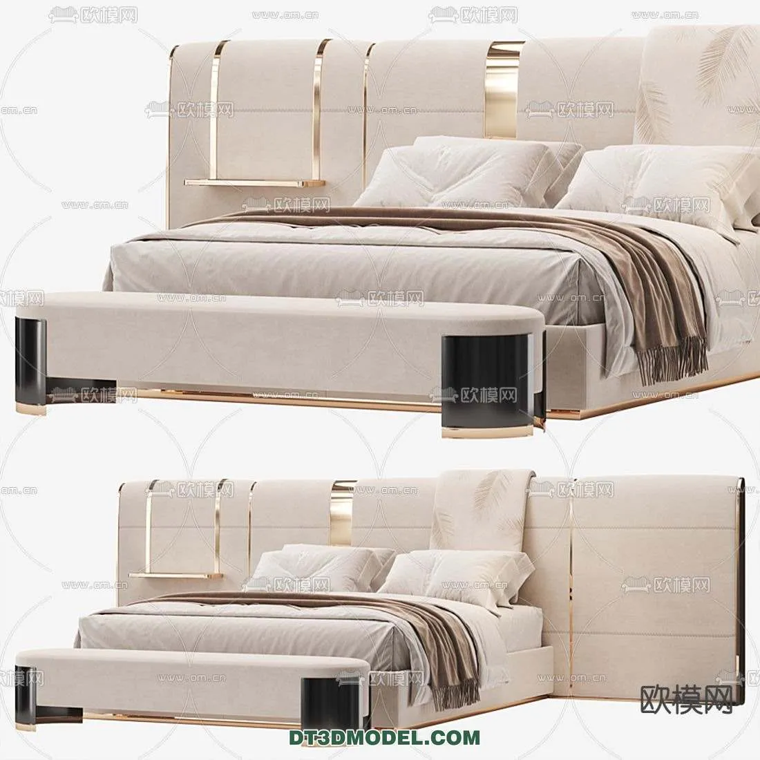 Double Bed 3D Models – 0066