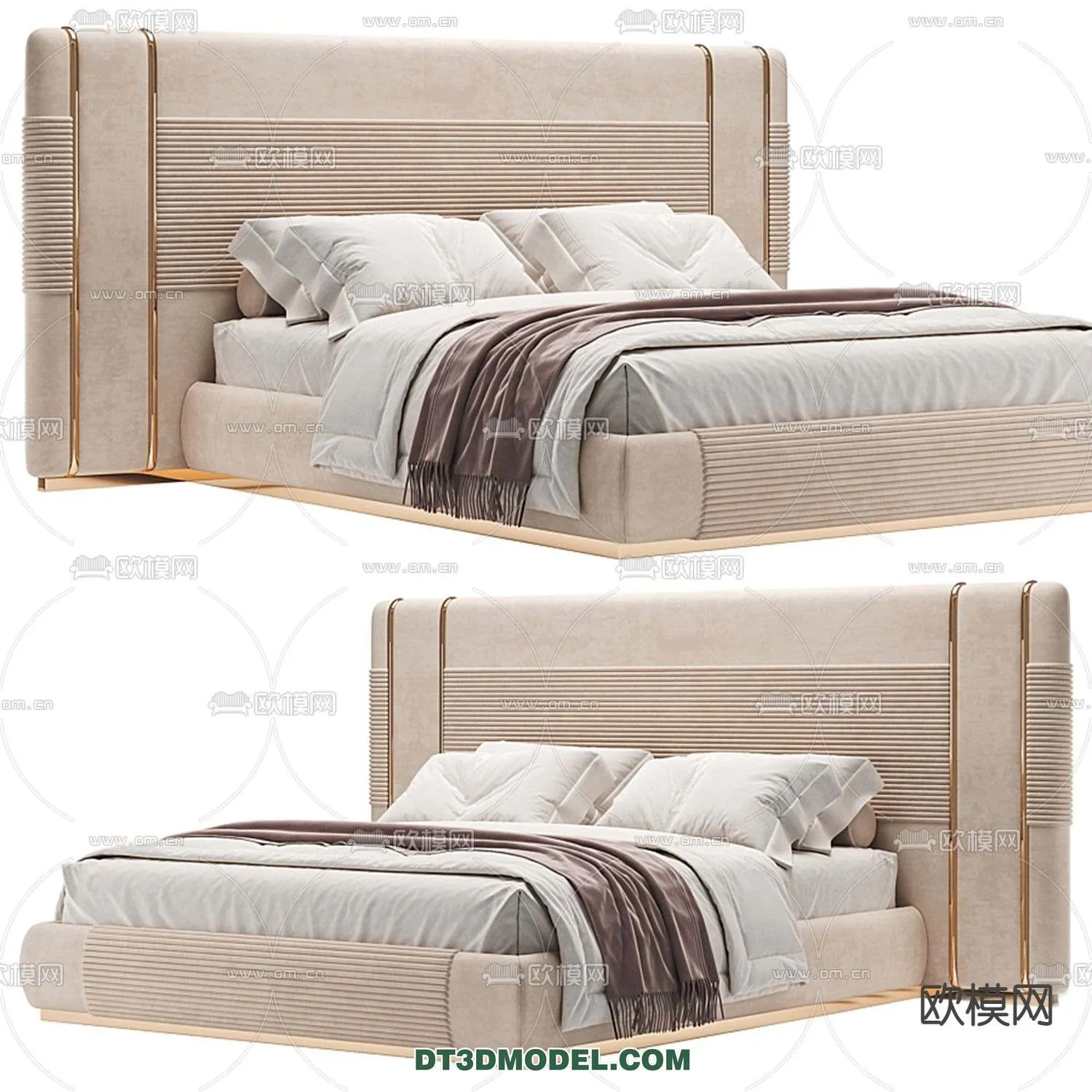 Double Bed 3D Models – 0068