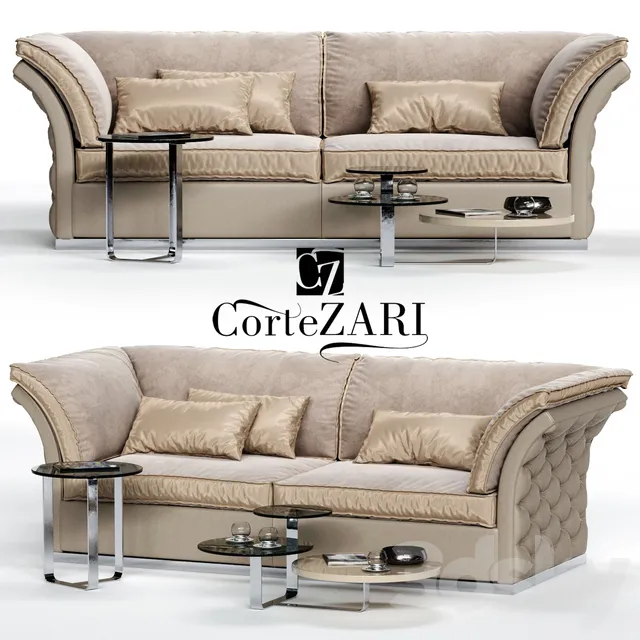 Furniture – Sofa 3D Models – CorteZARI TIAGO Sofa