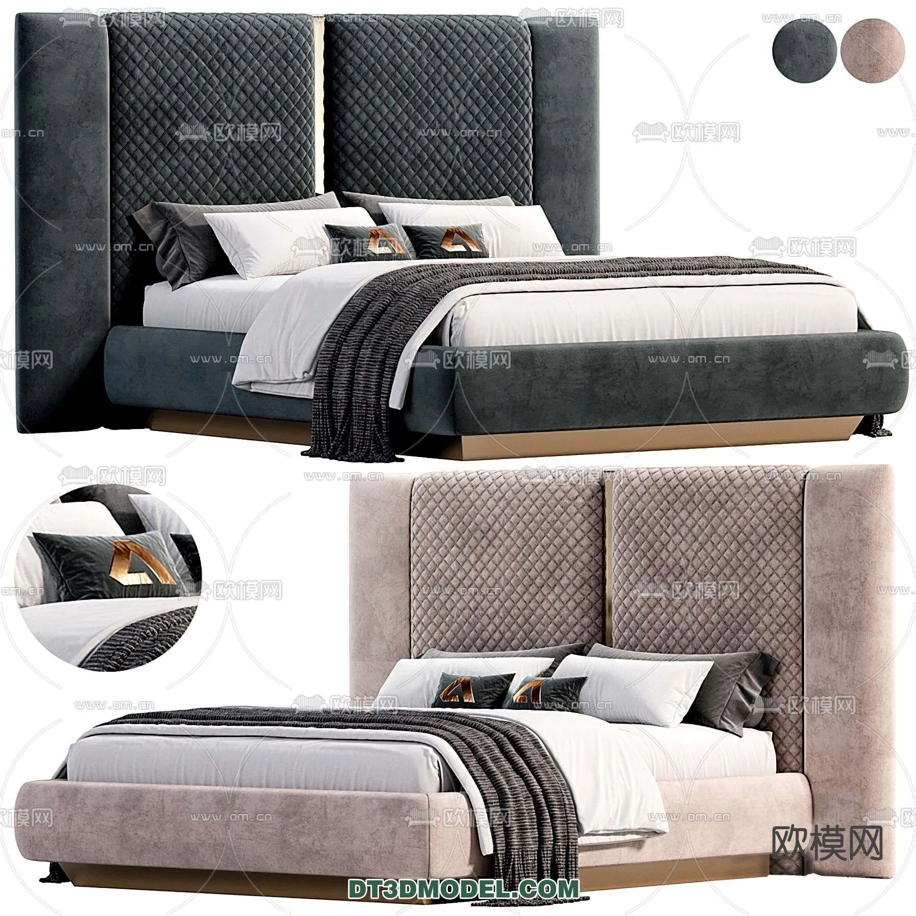 Double Bed 3D Models – 0072