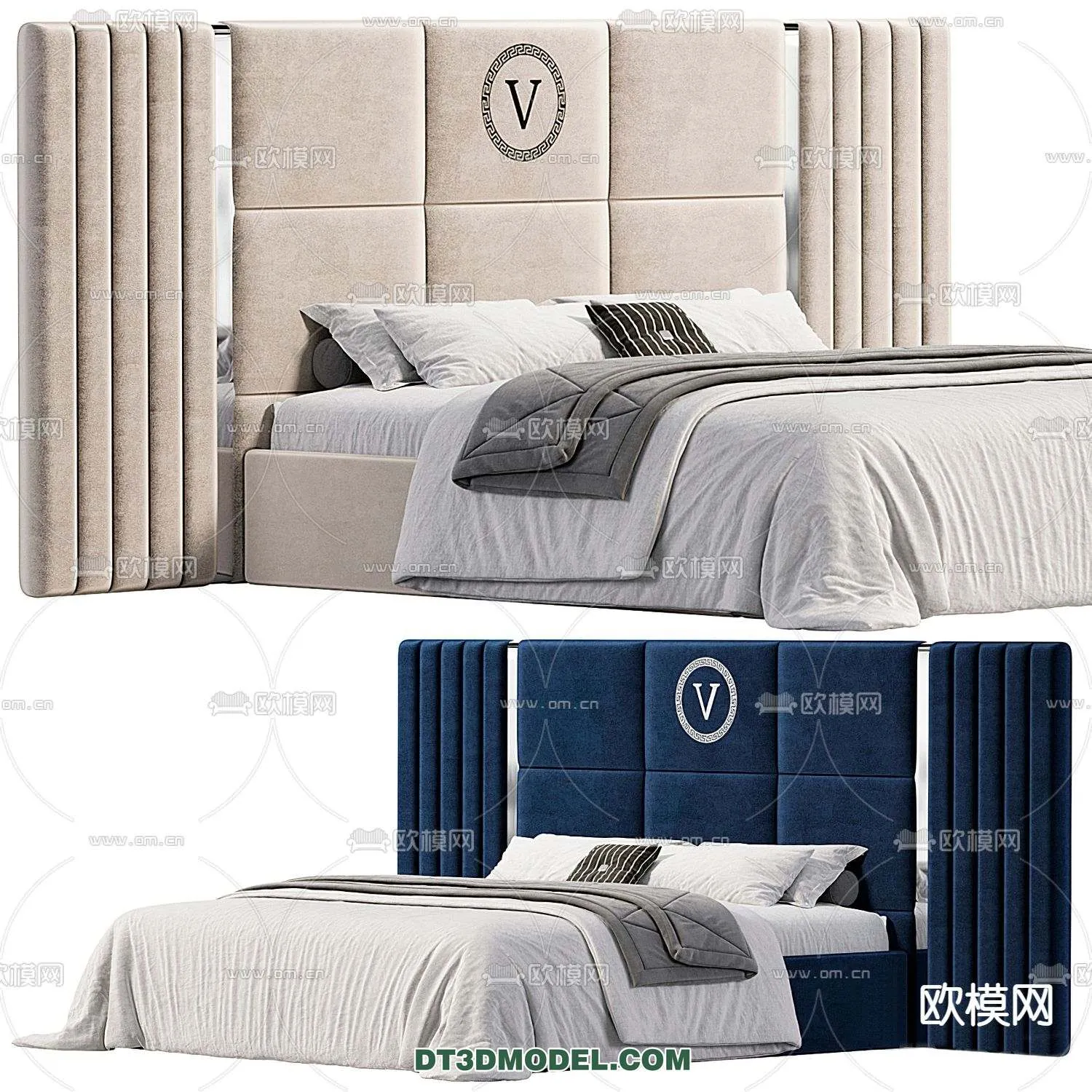 Double Bed 3D Models – 0073