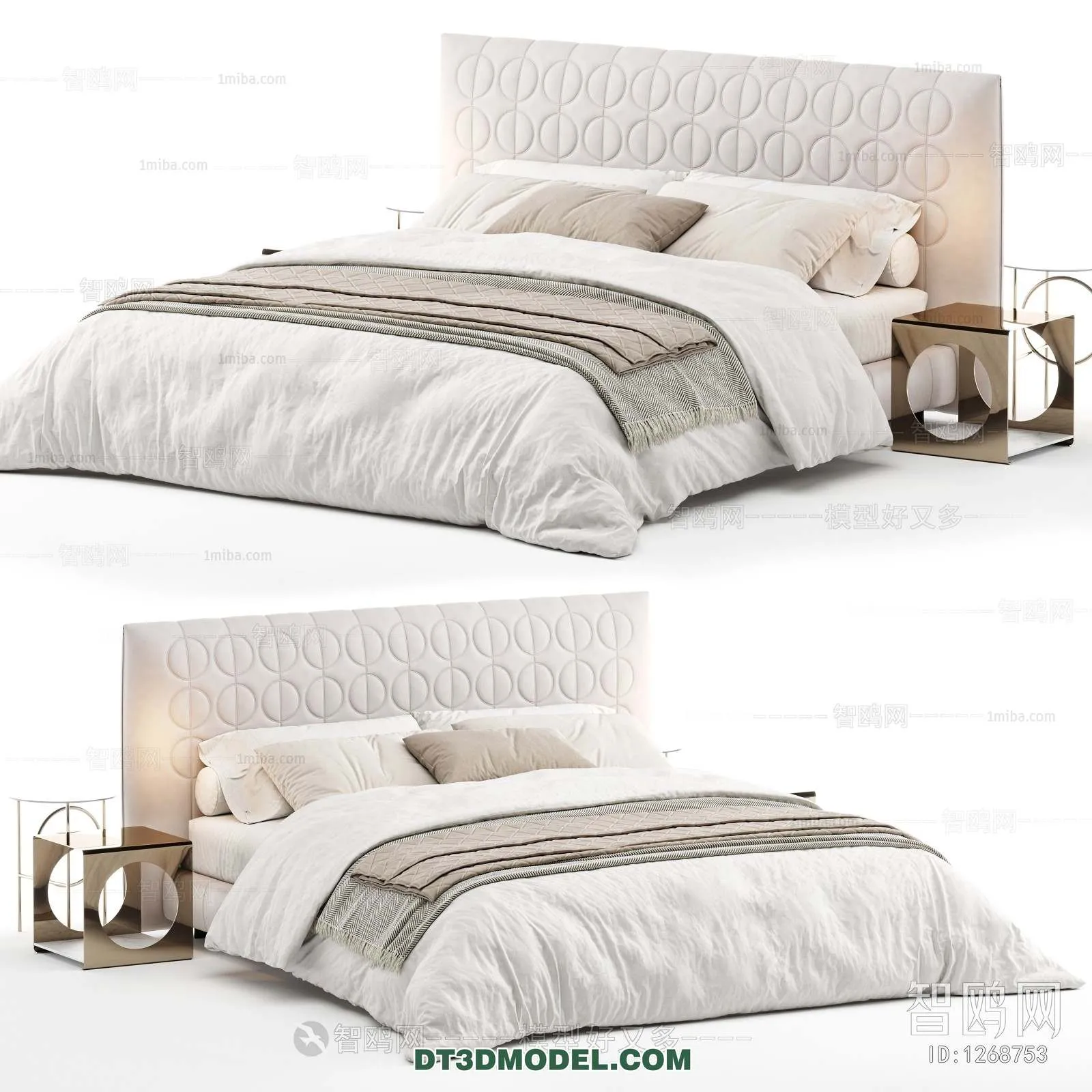 Double Bed 3D Models – 0078