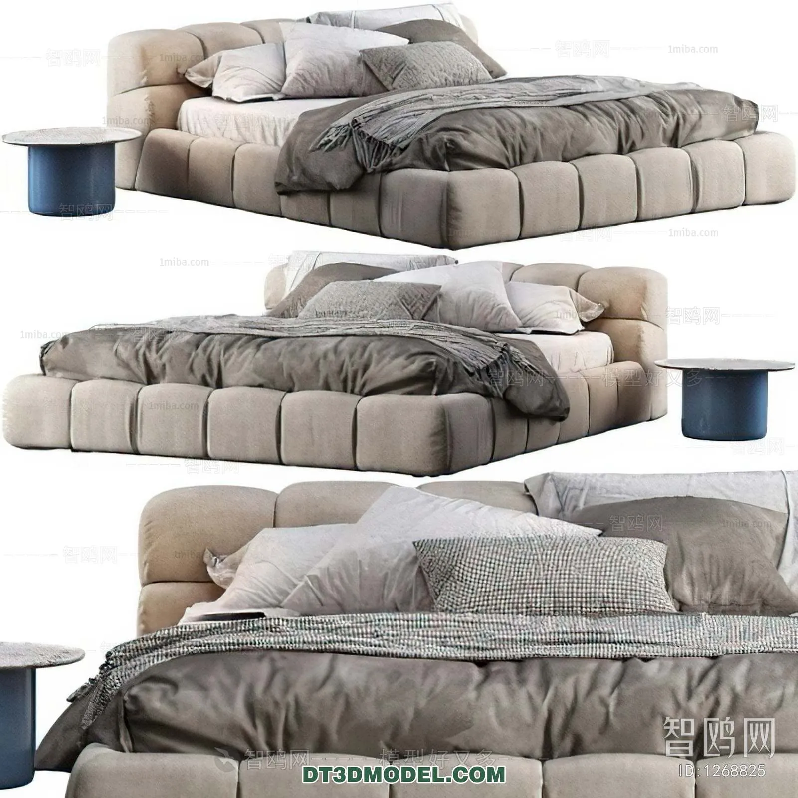Double Bed 3D Models – 0079