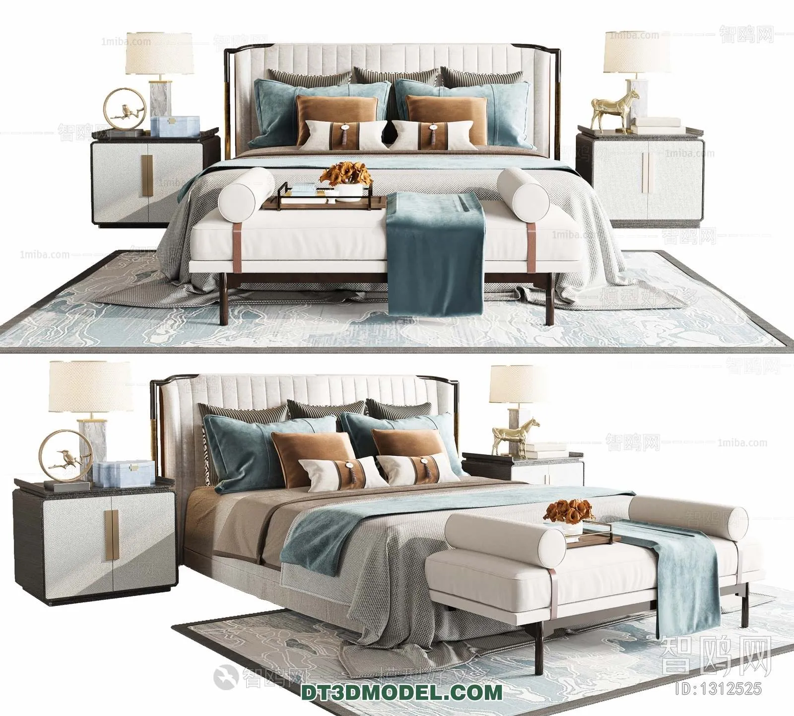 Double Bed 3D Models – 0080