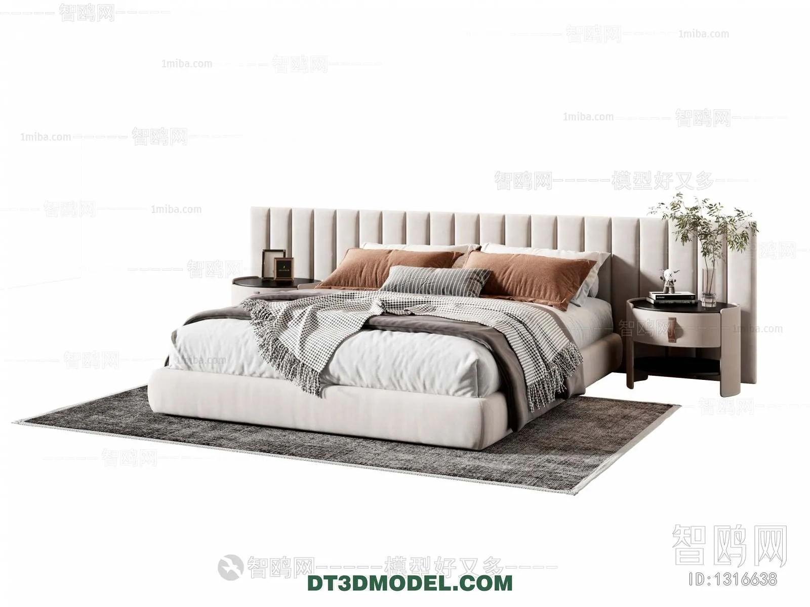 Double Bed 3D Models – 0081