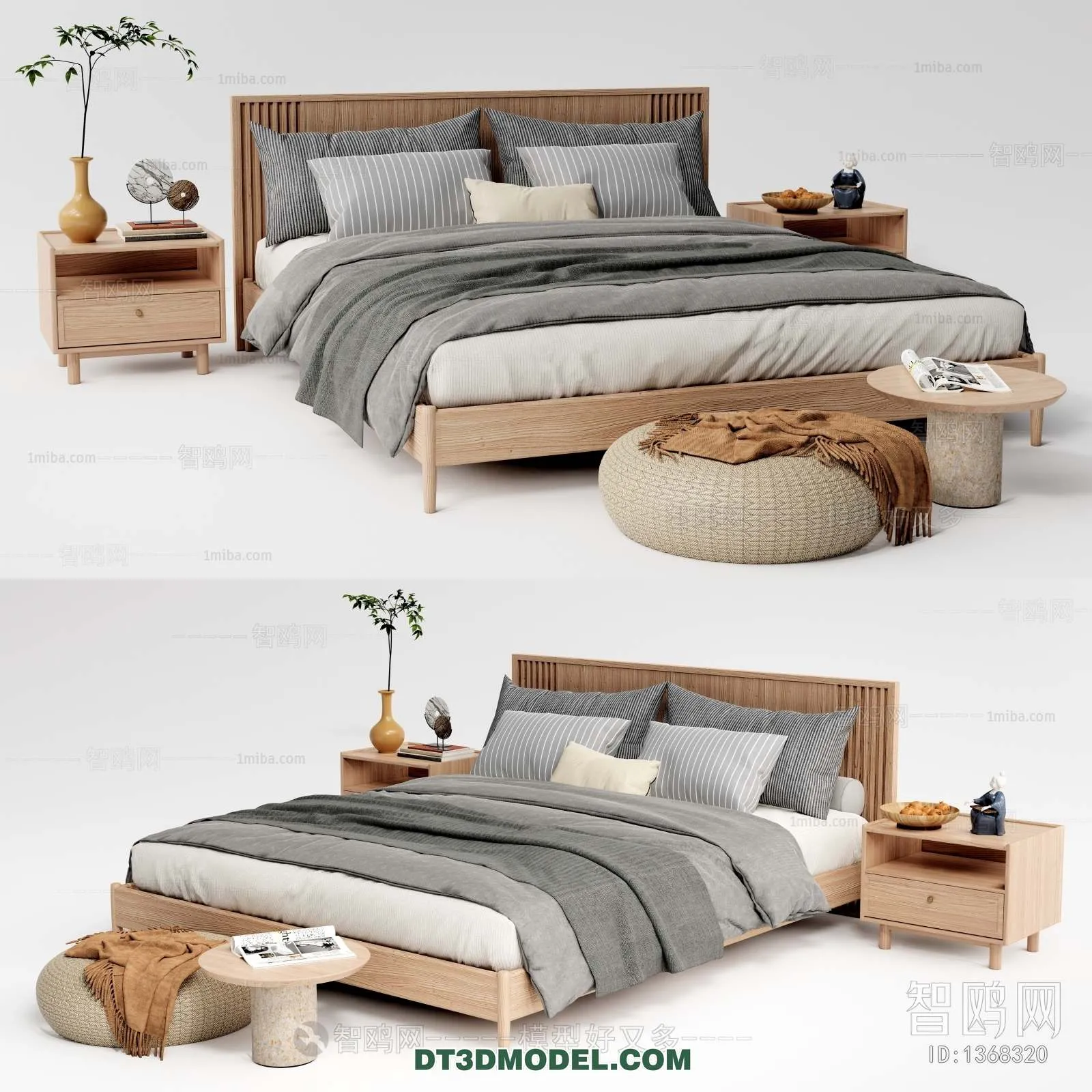 Double Bed 3D Models – 0083