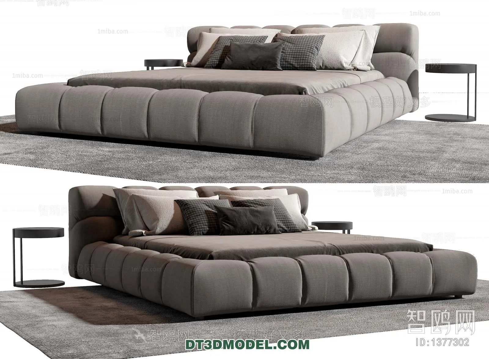 Double Bed 3D Models – 0087