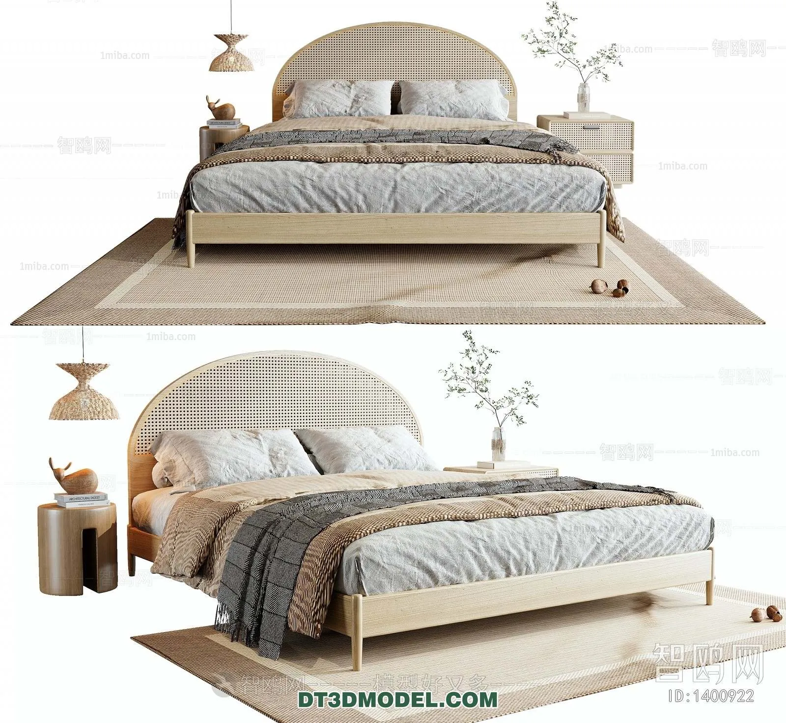 Double Bed 3D Models – 0089