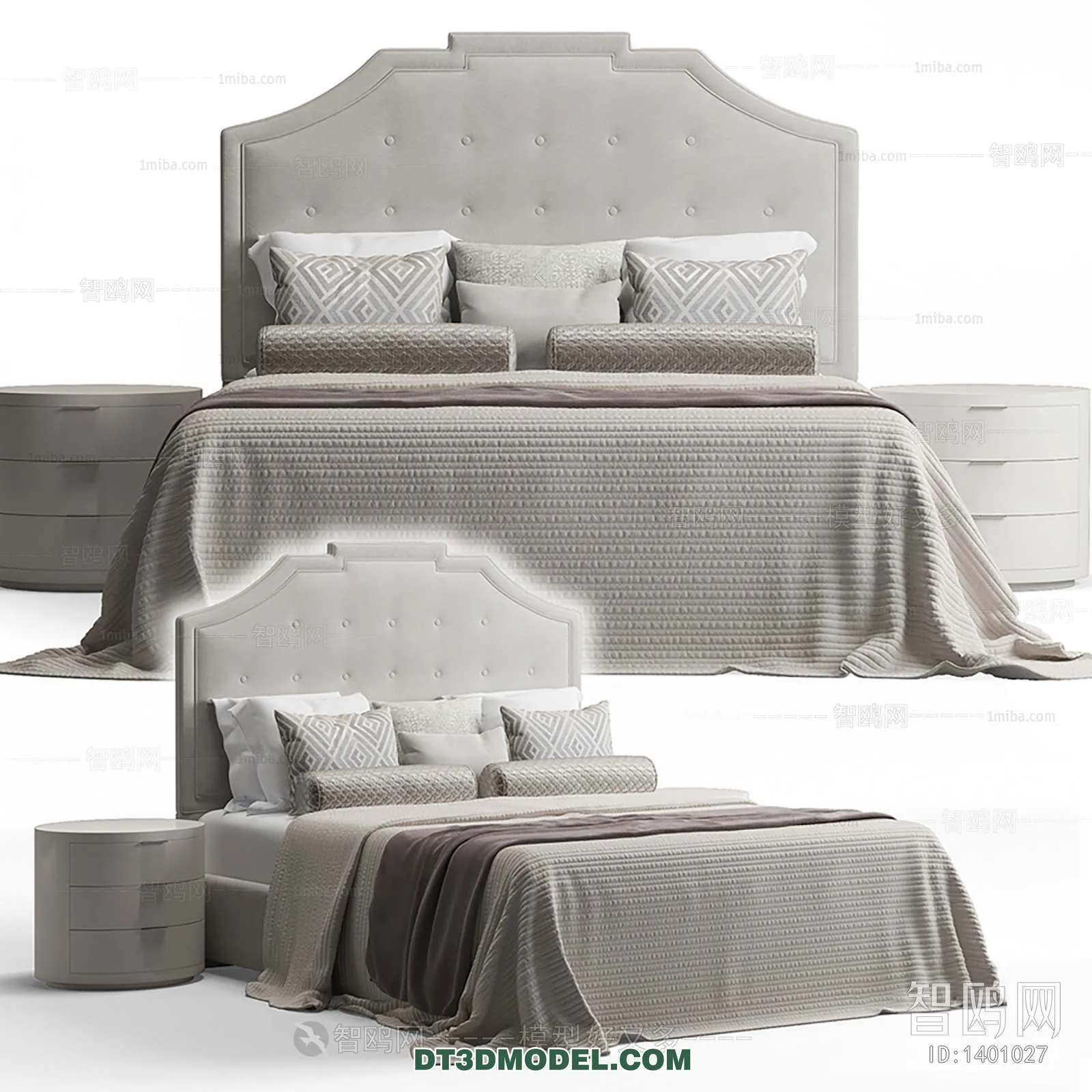 Double Bed 3D Models – 0090