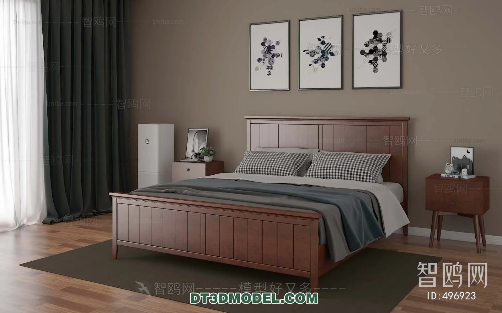 Double Bed 3D Models – 0094
