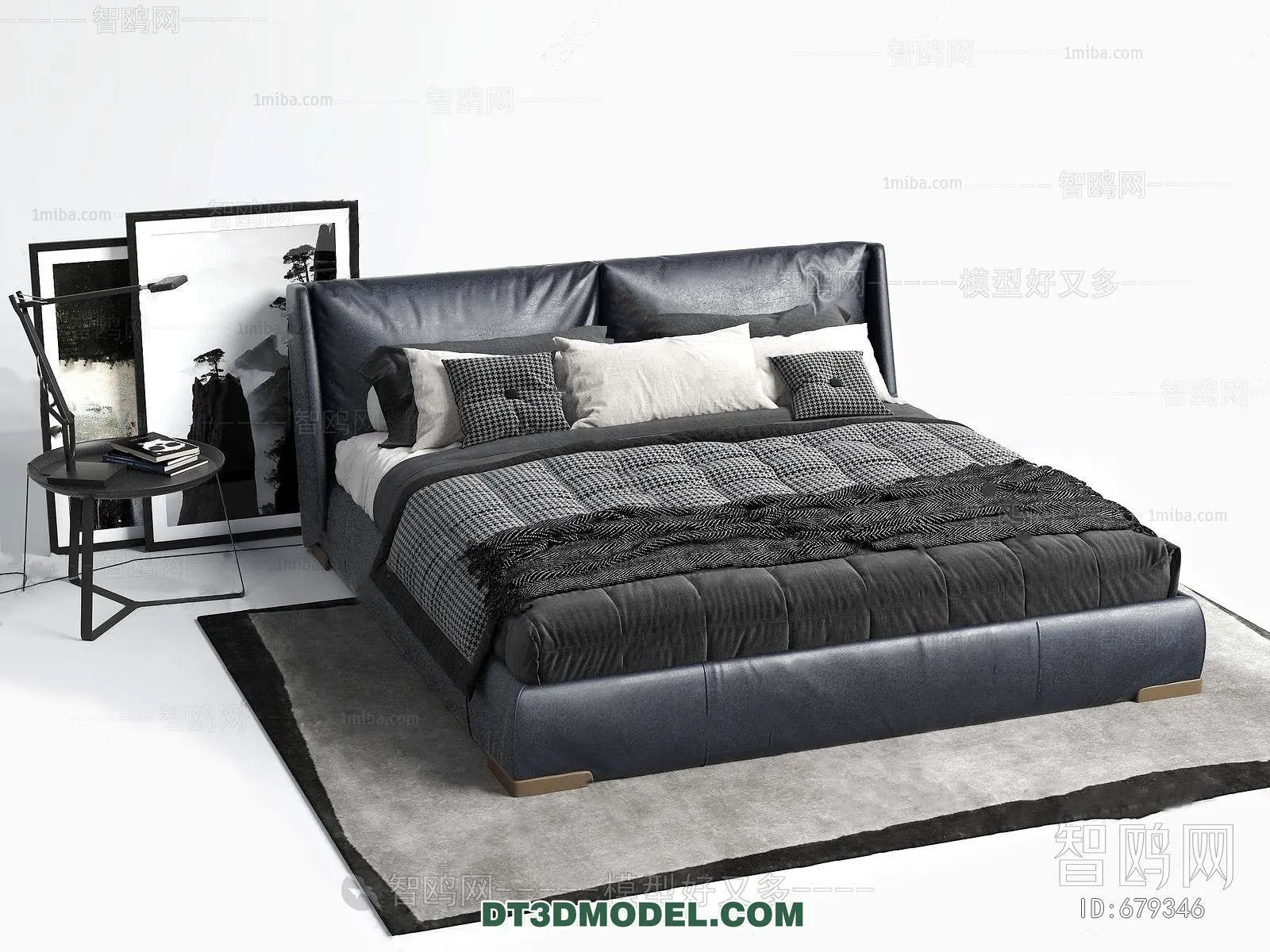 Double Bed 3D Models – 0102