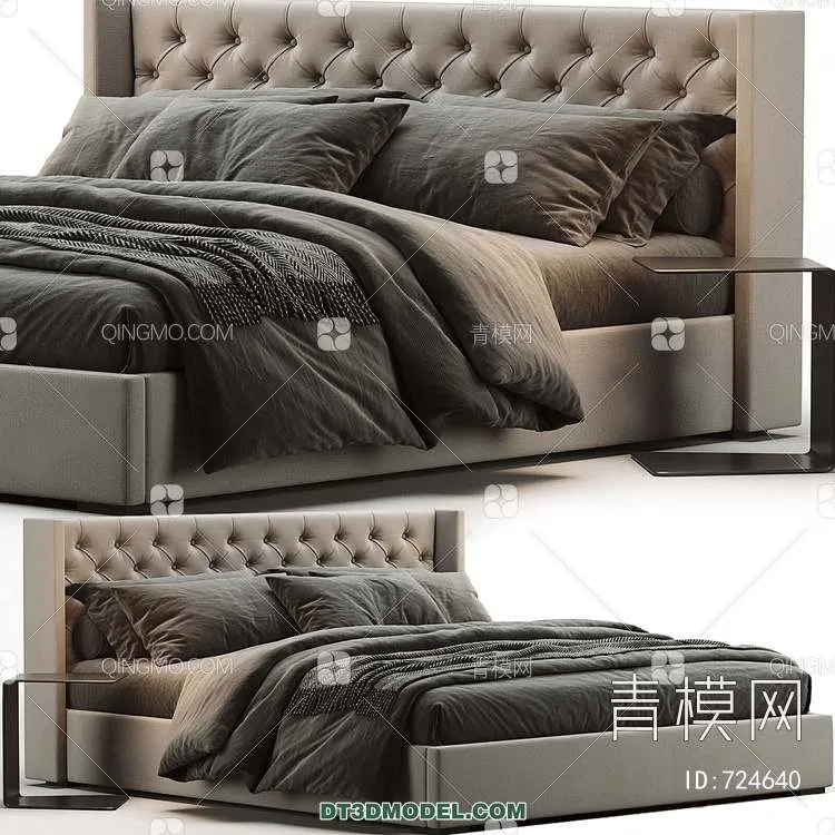 Double Bed 3D Models – 0104