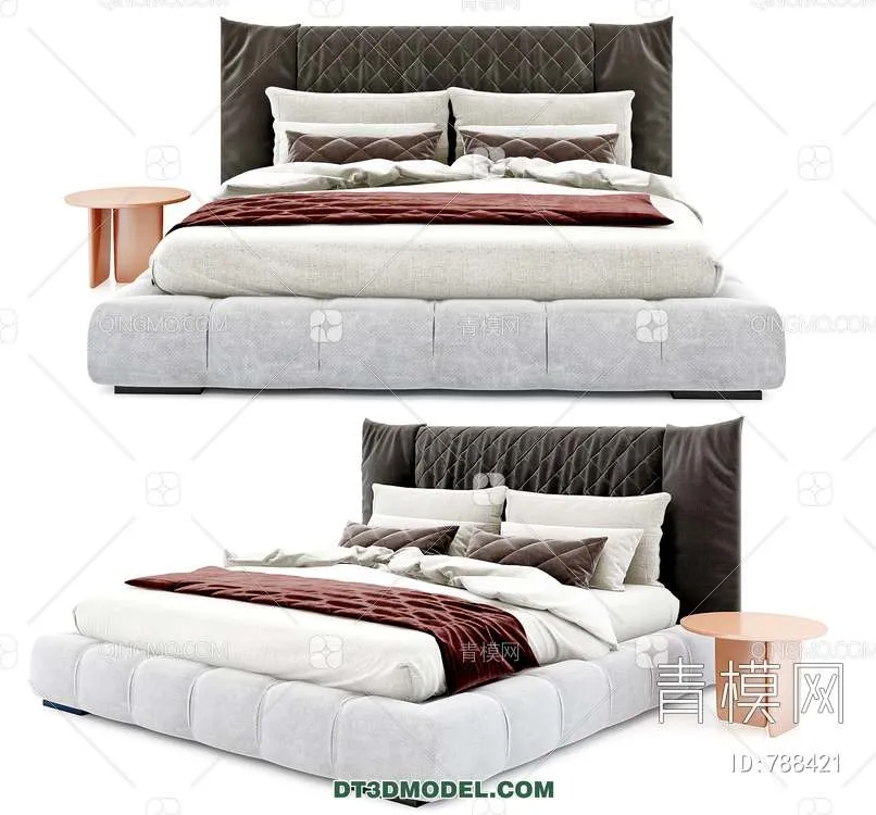 Double Bed 3D Models – 0109