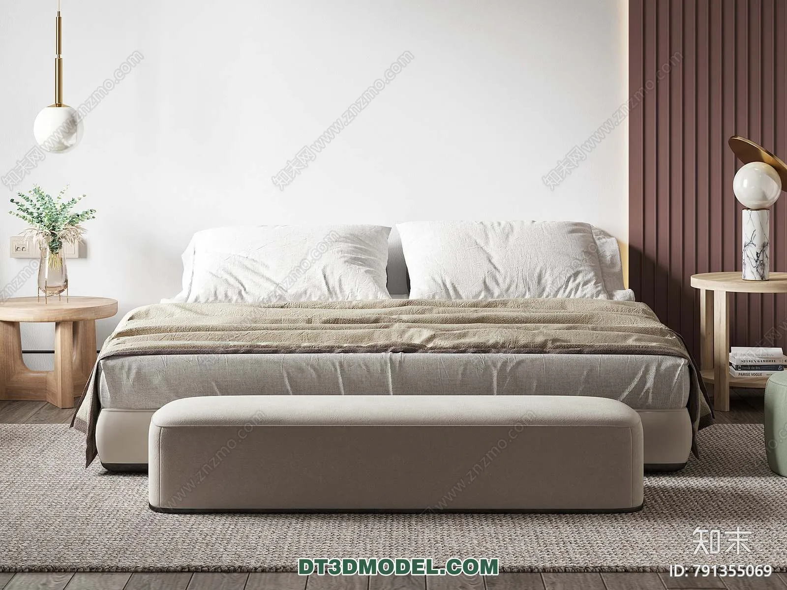 Double Bed 3D Models – 0110