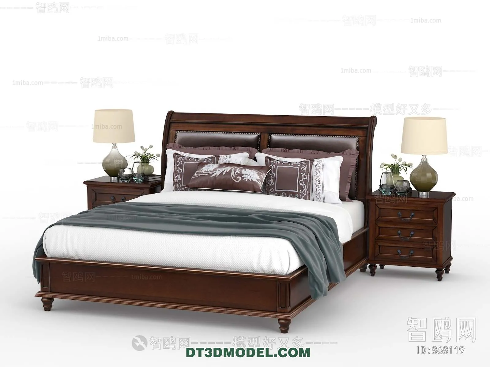 Double Bed 3D Models – 0112